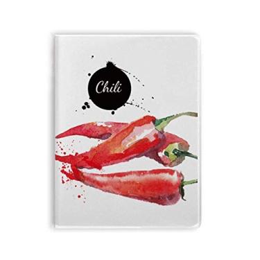 Imagem de Diário de capa macia para caderno de aquarela saudável e saudável Chili Vegetable