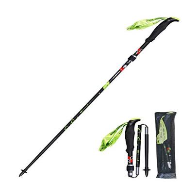 Imagem de N/H 1 poste de caminhada - 99% fibra de carbono, leve, dobrável, ajustável, telescópico, bastões de caminhada - bastões de caminhada profissionais duráveis para mochila/acampamento/para homens, mulheres