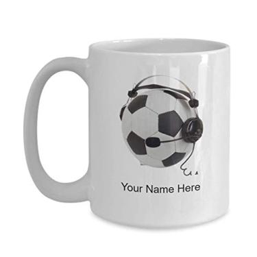 Imagem de Caneca de futebol personalizada – Caneca de café para amantes de bola de futebol – Caneca de bola de futebol personalizada – Caneca de café de 425 g