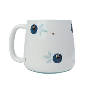 Imagem de Itgeaeu Xícara de chá de cerâmica de alça grande, canecas com padrão de frutas, máquina de lavar louça e cofre de micro-ondas (color 3)