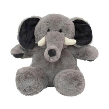 Imagem de Elefante Cinza Sentado 27cm - Pelúcia - Fofy Toys