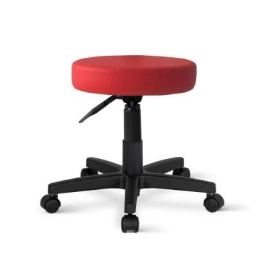 Imagem de Cadeira Mocho Patti Assento Giratória Universal Vermelho - Flex Cadeir