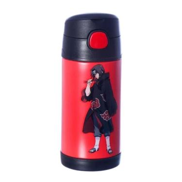 Imagem de Garrafa Térmica Inox CLICK Com Canudo NARUTO AKATSUKI ZC-Unissex