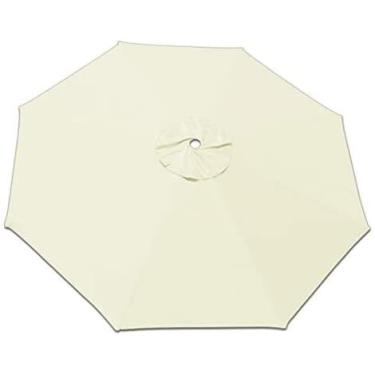 Imagem de Toldo Ao Ar Livre Mercado Mesa Dossel Superior 8 Costelas Quintal E Jardim Tecido Impermeável Pano De Poliéster Fino Para Costura Guarda-chuva Tenda Chuveiro Guarda-sol Substituição,Branco,2,7 Mil