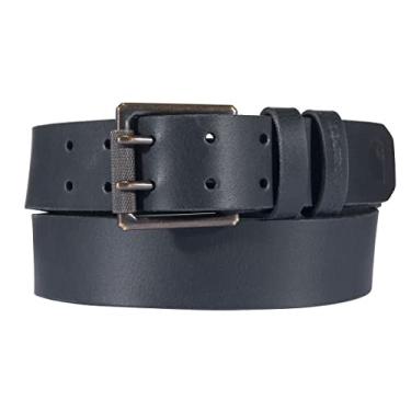 Imagem de Carhartt Men's Casual Rugged Belts, Disponível em vários estilos, cores e tamanhos, Craftsman Leather Double Prong (Preto), 40