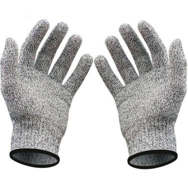 Imagem de Luva Açougueiro Proteção Anti Corte Laminas Fios Aço Malha