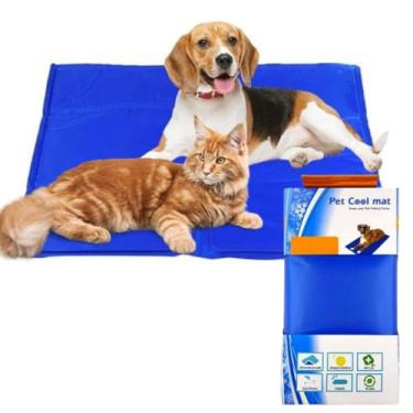 Imagem de Tapete Gelado Refrescante Cachorro Gato Pet Cama Colchonete 40x50cm
