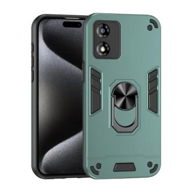 Imagem de Estojo Fino Compatible with Motorola Moto E13 Phone Case with Kickstand & Shockproof Military Grade Drop Proof Protection Rugged Protective Cover PC Matte Textured Sturdy Bumper Cases (Size : Dark gr