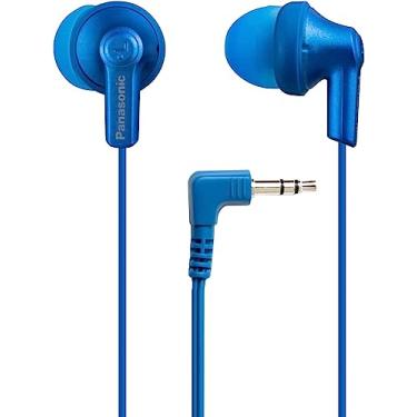Imagem de Panasonic ErgoFit Fones de ouvido intra-auriculares RP-HJE120-AA (azul metálico) som nítido dinâmico, ajuste ergonômico