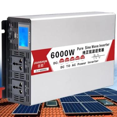 Imagem de Inversor de onda senoidal pura de alta potência - 4000W a 8000W - Converte 12V/24V/48V/60V em 110V/220V - Ideal para motorhomes, caminhões, barcos, acampamentos,6000W-12Vto110V