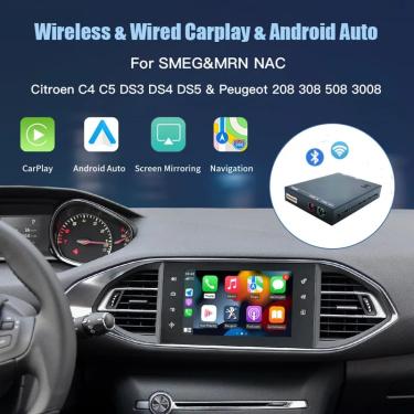 Imagem de Apple CarPlay sem fio Android Auto Decodificador  Peugeot 308  SMEG 408 C5 C6 C4  Sega 4008