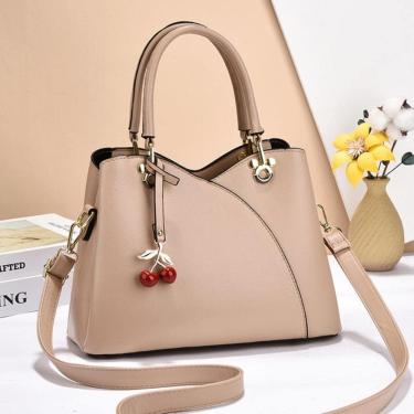 Imagem de Bolsa de couro retro e bolsas de luxo bolsas femininas designer marca ombro crossbody sacos para mulher, cáqui