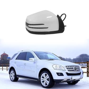 Imagem de Espelho lateral de carro adequado para Mercedes Benz 2005-2011 W164 X164 ML GL Cl Conjunto de espelho retrovisor do lado do passageiro para acessórios Mercedes Benz dobrável elétrico, aquecimento, luz