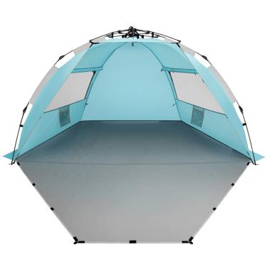 Imagem de Oileus Barraca de praia extragrande para 4 pessoas – Barraca instantânea portátil para praia com bolsa de transporte, estacas, 6 bolsos de areia, anti-UV para pesca, caminhadas, acampamento,