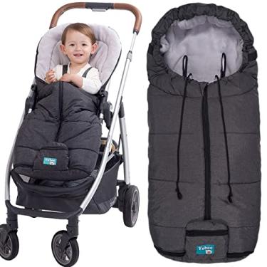 Imagem de Yobee Toddler Sleeping Bag for Stroller, Winter Outdoor Tour Stroller Padded Footmuff, Comfortable Coral Fleece Stroller Bunting Bag, Universal Fit From 6 to 36 Months