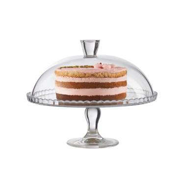 Imagem de Prato para Bolo Patisserie em Vidro com Pé e Tampa Pasabahce 32x26cm - Full Fit