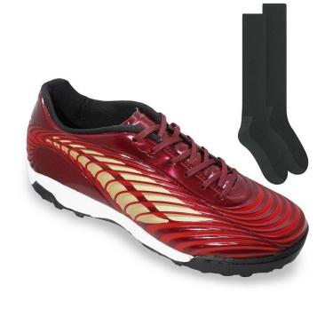 Imagem de Kit Chuteira Society Penalty Brasil 70 Neo + Meião-Masculino