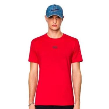 Imagem de Camiseta Diesel Masculina T-Diegos Rubber Small Logo Vermelha-Masculino