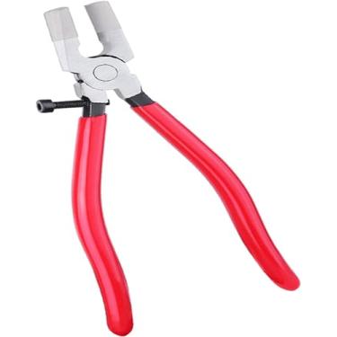 Imagem de MFDSJ Alicate de corrida de vidro de 20,32 cm, alicate de chaveiro, para instalação de hardware de chaveiro e trabalho de vitrais, com parafuso ajustável