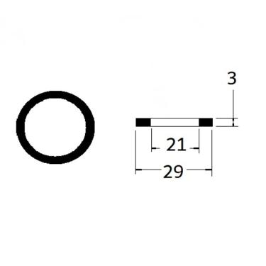 Imagem de vedante 1" hidrometro BORRACHA 29x21x3 mm  - 101710