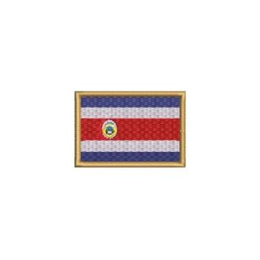 Imagem de BP0201-011 Bandeira Costa Rica Patch Bordado 5,7×3,8cm (D) Matriz Para Bordar)