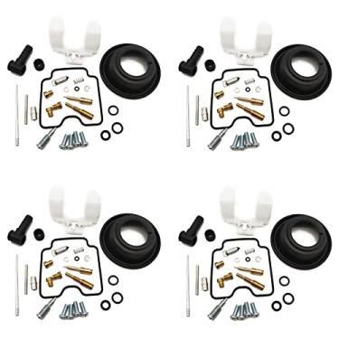 Imagem de Kit de reparo de carburador diafragma a vácuo e flutuador para XJR400R 2001-2007 XJR400 XJR 400 R (4HME 4HMF 4HMG 4HMH 4HMJ 4HMK 4HMl) (4 conjuntos)