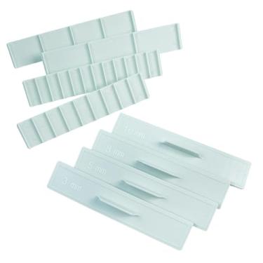 Imagem de IEUDNS 8x medida de cozimento de bolo, balança graduada, marcador de porção multiuso, régua prática de bolo para pizza, bolo mais flakier