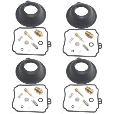 Imagem de Peças de diafragma de êmbolo do kit de reparo de carburador de motocicleta 4 conjuntos para XJ600S 1995-1998 XJ 600 XJ600 S peças de acessórios de substituição