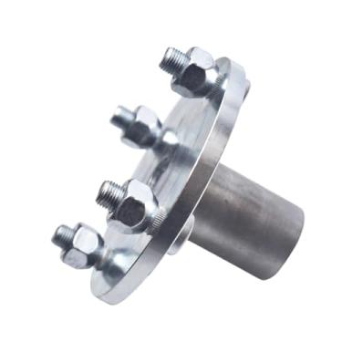 Imagem de GOIRTUTSS Cubo de eixo ativo Go-Kart de 10 cm x 10 cm com eixo inclinado de 2,5 cm a 3/10.2 cm - eixo com chave de 1/10.2 cm, roda dianteira traseira de 8 polegadas, kit de conjunto de pinos x4, peças