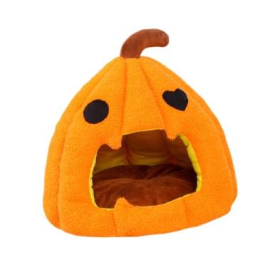 Imagem de Generic de gato Halloween Abóbora Dormir Cabana Acessórios Pet Caverna Tenda Cachorro Gato Cama para Animais Pomeranian Chihuahua Gatinho