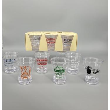 Imagem de Kit 6 Copos Dose Acrílico Tequila/Cachaça Boteco 50ml personalizados Aloha