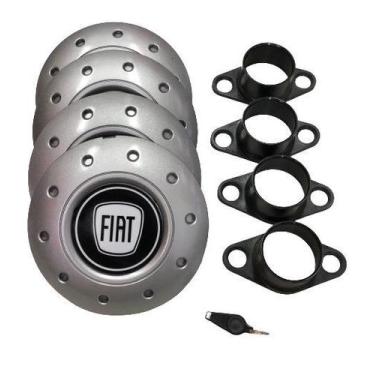 Imagem de Jogo de Calotas de Centro Miollo para Fiat Palio Aro 15 2007/2017 Esti