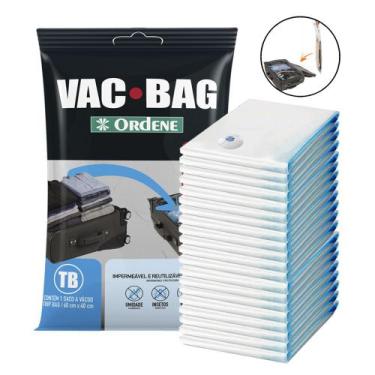Imagem de Kit 20 Saco A Vacuo Trip Bag 60x40cm Vac Bag Protetor Ordene