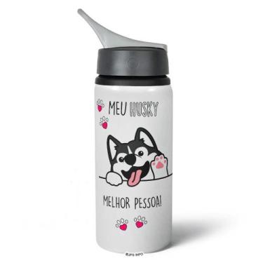 Imagem de Garrafa Squeeze NK - Meu Husky, melhor pessoa! - JPS INFO