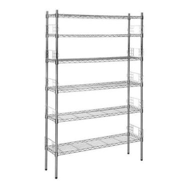 Imagem de Estante Organziadora Multiuso Metal Cromada - Prateado - Spaceo