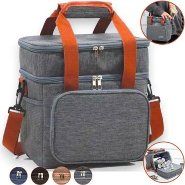 Imagem de Bolsa Térmica Feminina Masculina Porta Marmita Lanche Bebida Grande Ca
