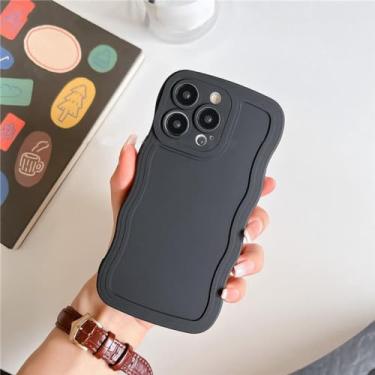 Imagem de Capa de telefone onda encaracolada de cor sólida para Xiaomi para Redmi Note 7 8 Pro Note 9 para Xiaomi 11 Lite A2 A1 Mi 8 9A Capa traseira de silicone macio, preta, para Redmi 11A