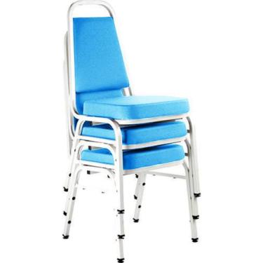 Imagem de Kit com 3 Cadeiras Empilháveis Linha Hotel Plus Azul - Design Office M