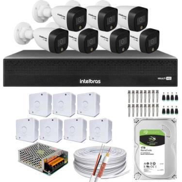 Imagem de Kit 7 Câmeras Intelbras Cftv 1080p Full Color Colorida Noite 1TB