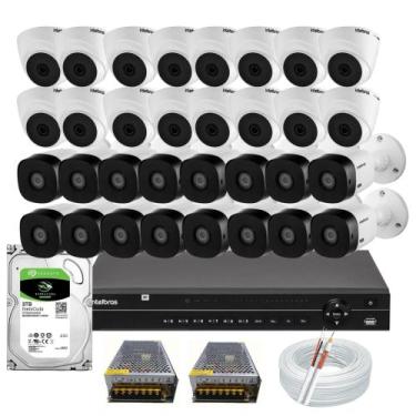 Imagem de Kit 32 Câmeras Intelbras Multi Hd 20 Metros Dvr Mhdx 32 Canais Com Hd 