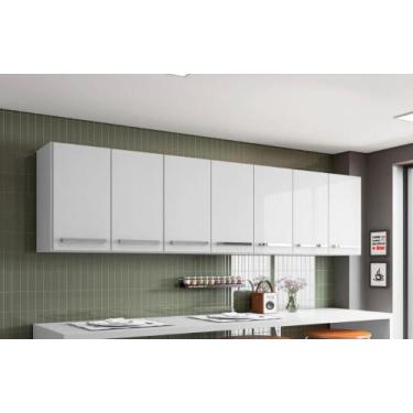 Imagem de Armario de Parede 7 Portas Branco Bangladesh Brienza Movelaria - Casa 