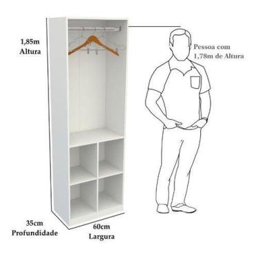 Imagem de Armário Colmeia Mirela M5 100% Mdf (closet Lojas Expositor) - VETORIAL