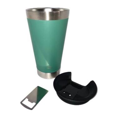Imagem de Copo Térmico Com Tampa E Abridor Aço Inox 500ML Para Cerveja - Mimo St