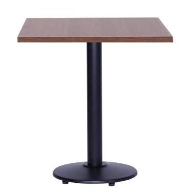 Imagem de Mesa Zeta em Ferro Preto 75 cm (Altura) com Tampo em MDP Quadrado 80 c