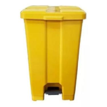 Imagem de Cesto C/ Pedal Plástico 30l Várias Cores Coleta Seletiva Jsn, Amarelo