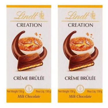 Imagem de Chocolate Crme Brlée, Lindt Creation, 2 Barras De 150G, Único, Barra, 
