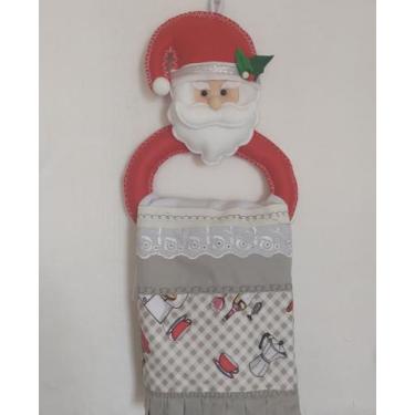 Imagem de Porta pano de prato papai Noel artesanal - Ateliê pontinho de ouro 