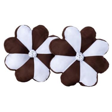 Imagem de 2 Almofada Flor Luxo - Gabi Flor, Marrom