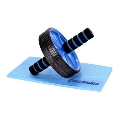 Imagem de Roda Abdominal Dupla Gold Sports Pro, Unissex, Único, Azul