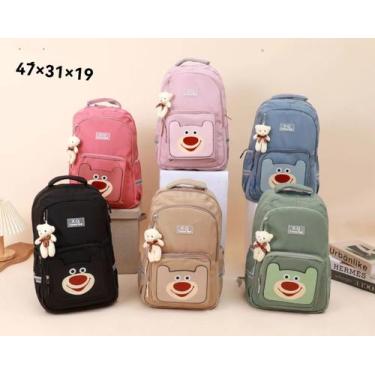 Imagem de Mochila Escolar Impermeável Casual Feminina Masculina Moda Coreana - U